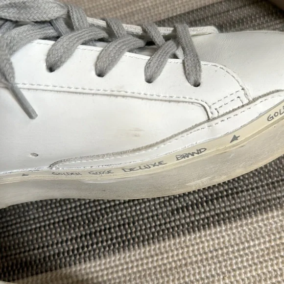 Golden Goose High Star sneaker in white and silver - Picture 4 of 16